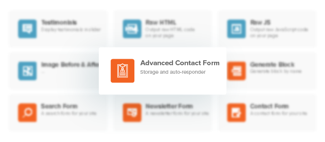 Add contact form to any page as a widget