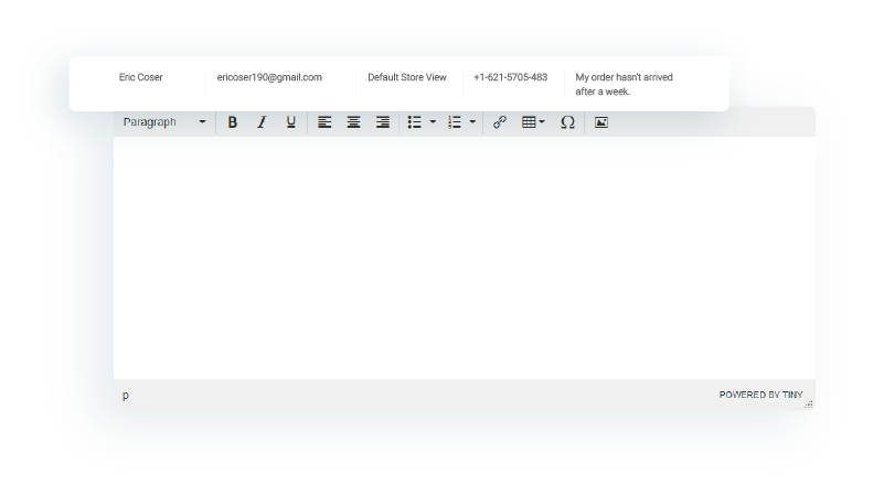 Reply email right from the backend