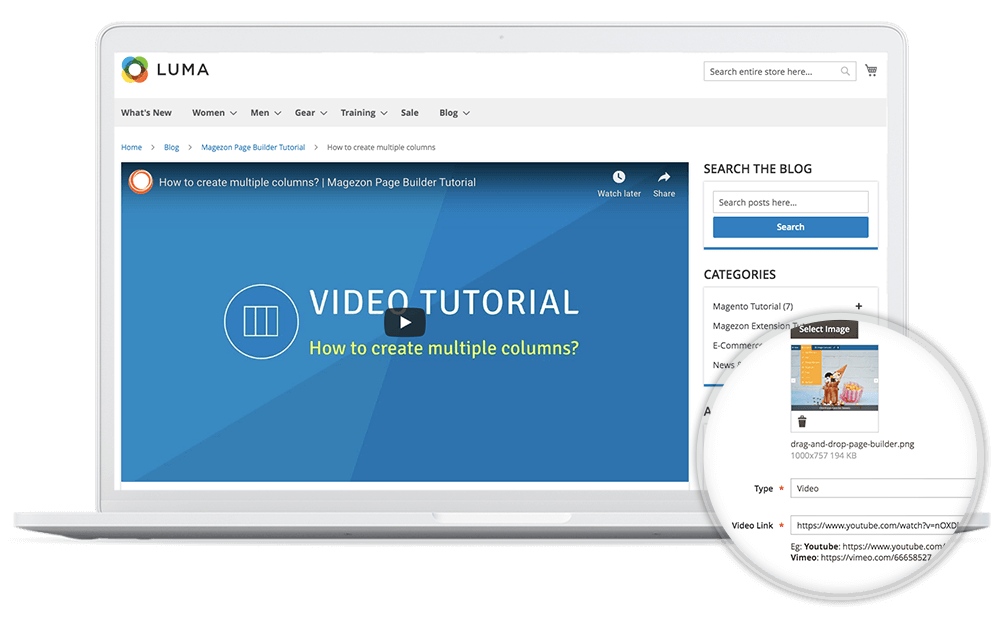 Magento 2 Blog Extension | Set video as featured image