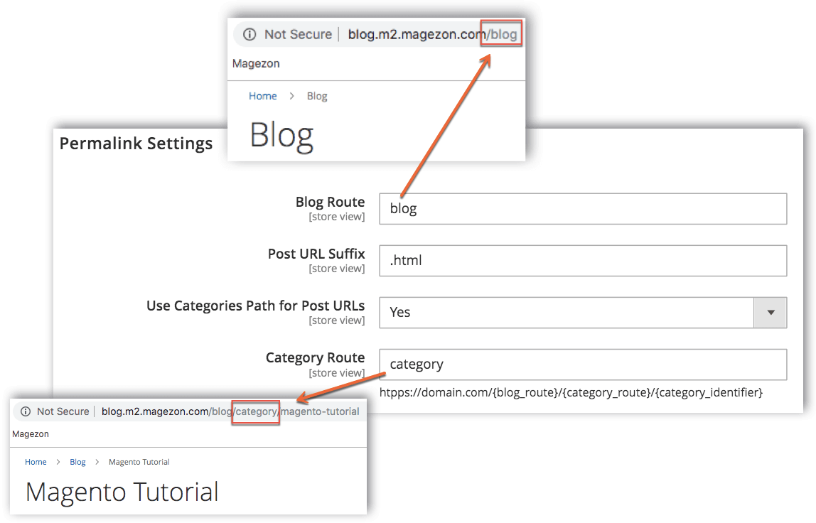 Magento 2 Blog Extension | Permalink Settings