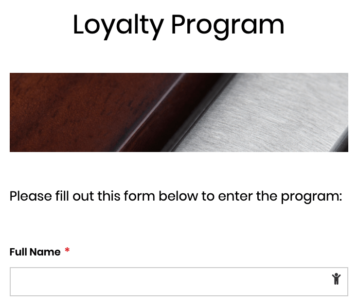 Loyalty Program Form