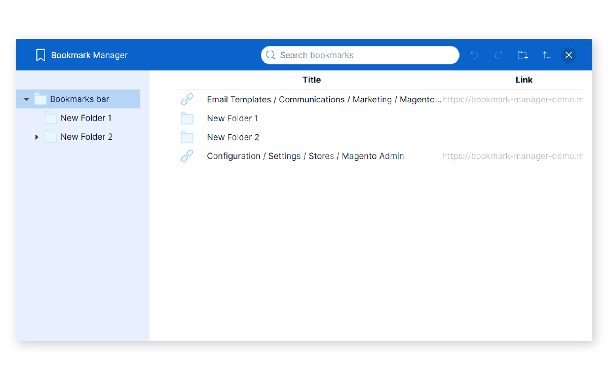 Bookmark Manager | Magento 2 Bookmark Manager