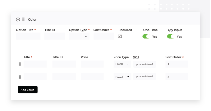 Save time and manage stock easily with the option link feature Magento 2 Custom Option | Save time and manage stock easily with the option link feature