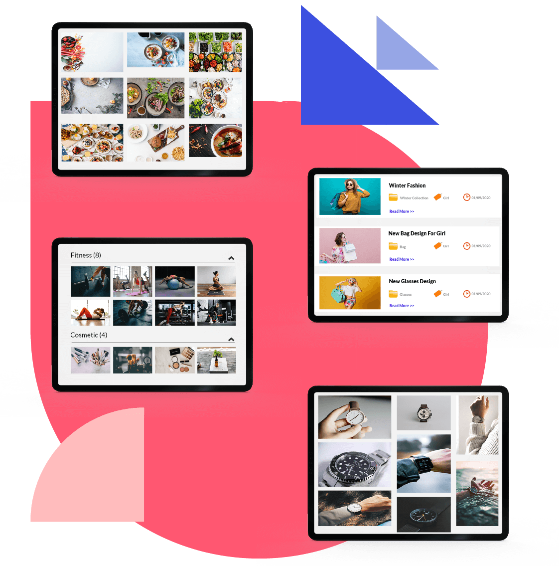 display albums in attractive layouts