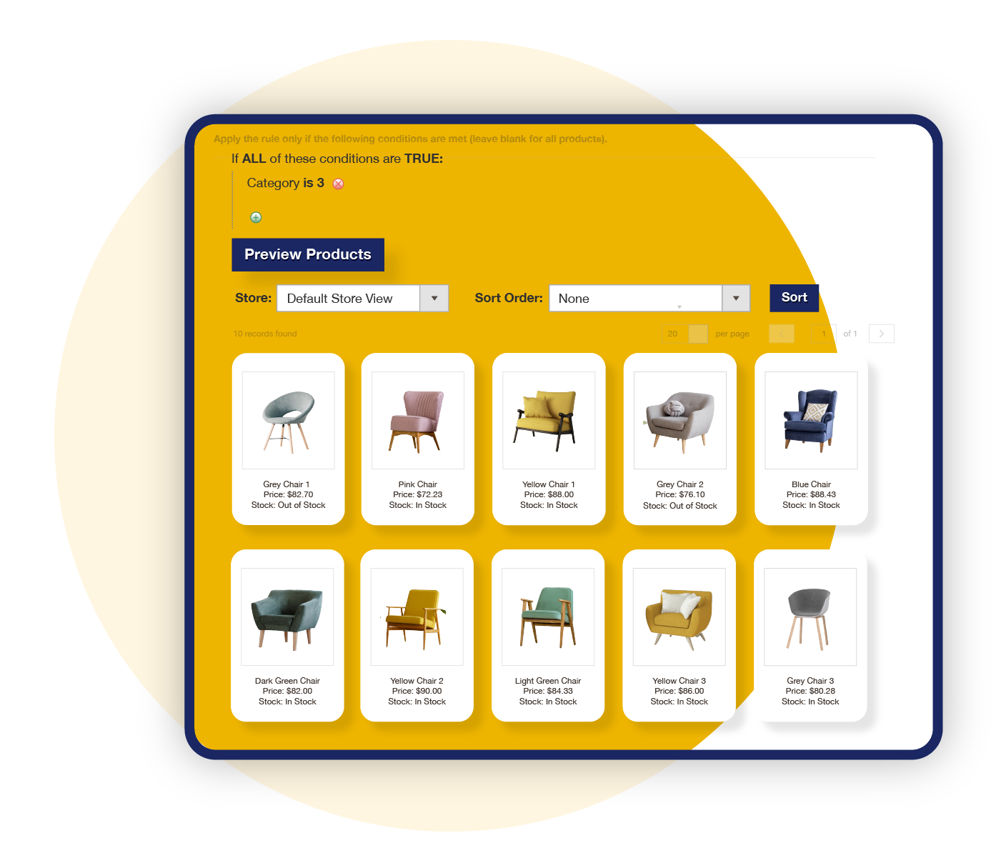 Support flexible conditions to add products