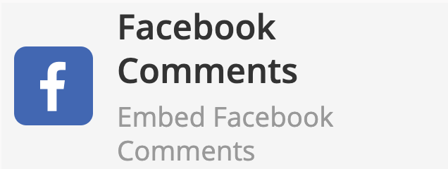 Facebook Comments element