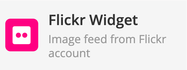 Flickr Widget element