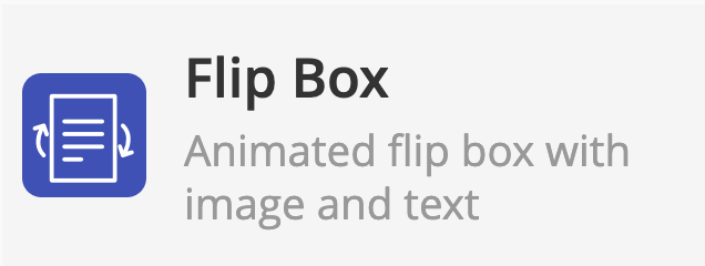Flip Box element