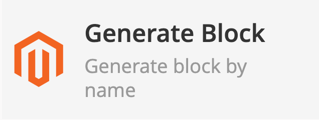 Generate Block element