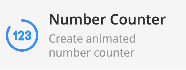 Number Counter element