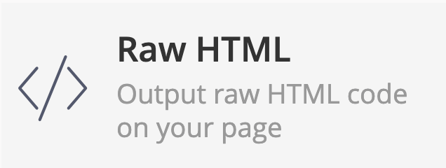Raw HTML element