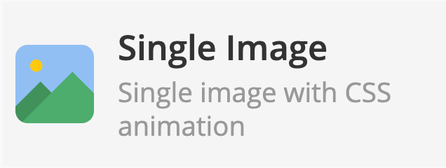 Single Image element
