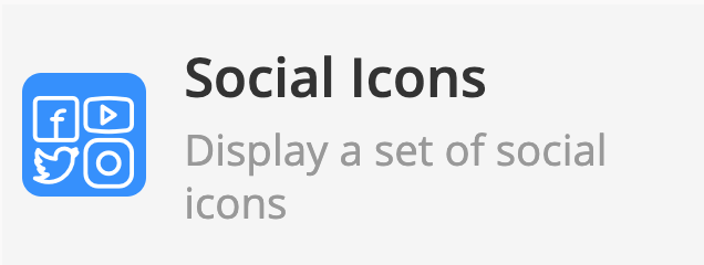 Social Icons element