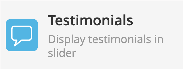 Testimonials element