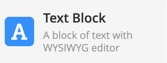 Text Block element