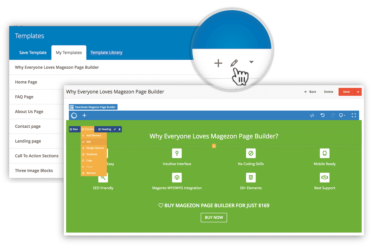 Magezon Page Builder | My Templates