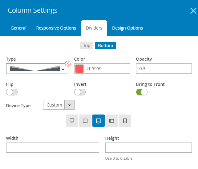 Create shape dividers for both rows and columns