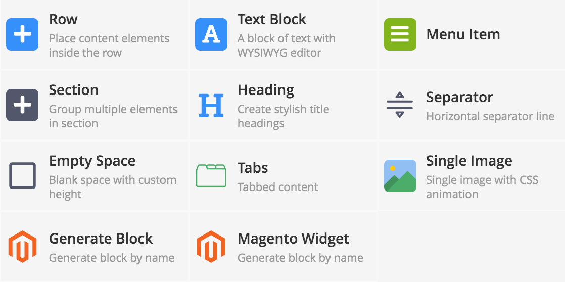 11 elements supported 11 elements supported