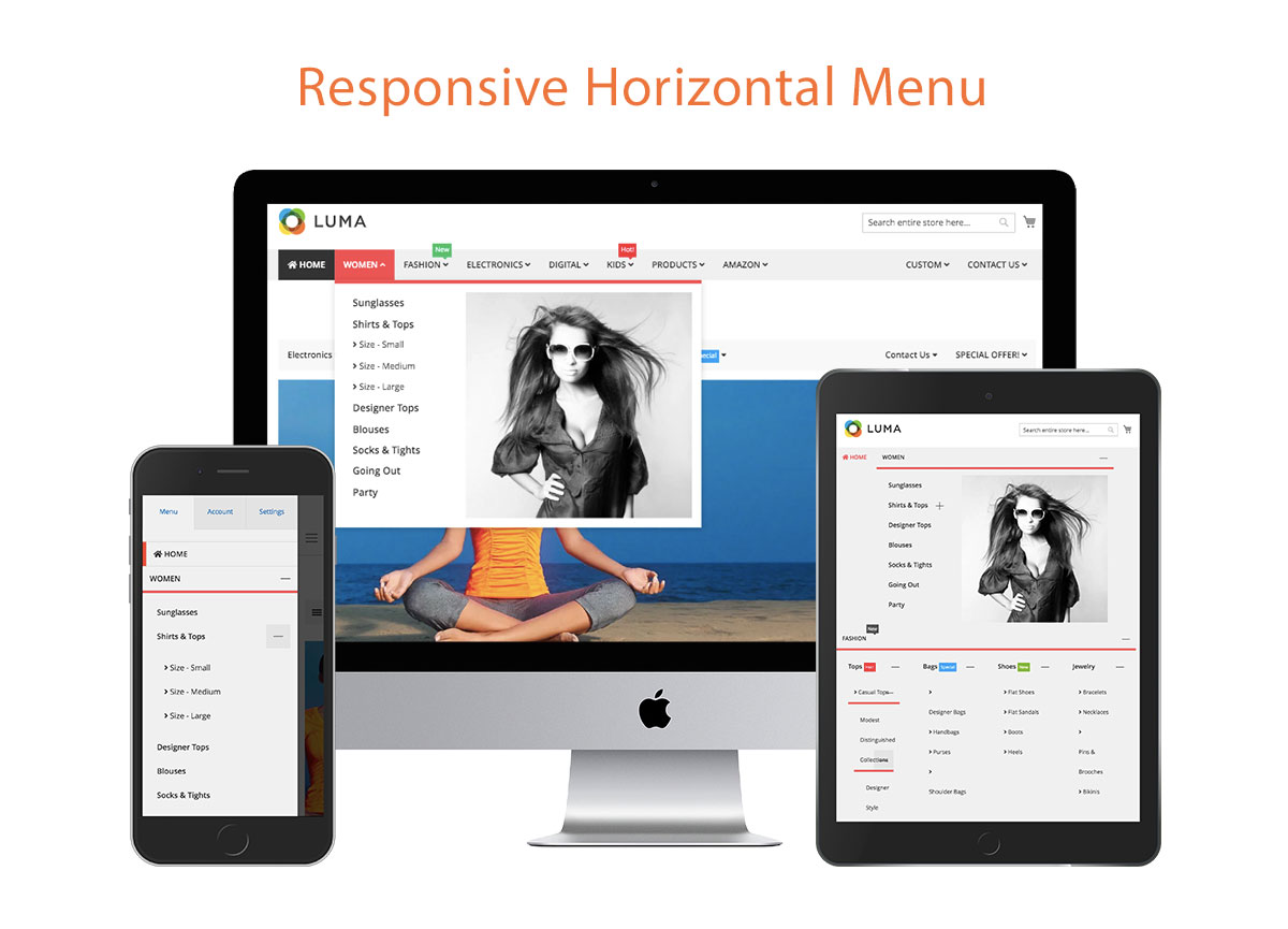 Ninja Menus | Responsive Horizontal Menu