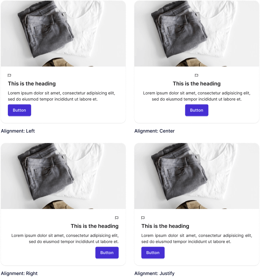CTA content alignment