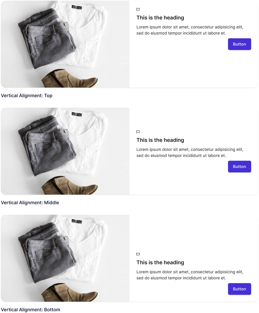CTA content vertical alignment
