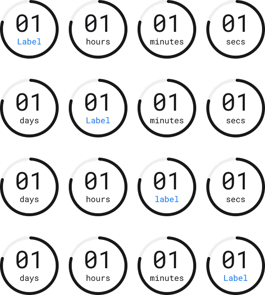 Countdown custom labels