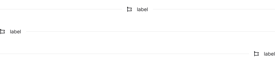 Divider icon & text position