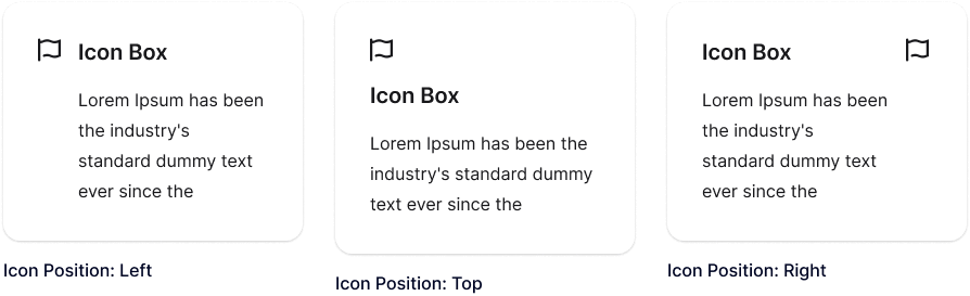 Icon Box icon position