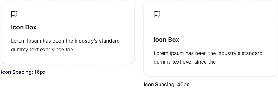 Icon Box icon spacing