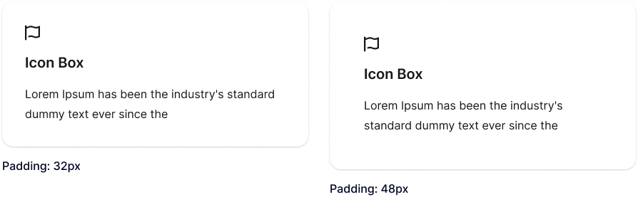 Icon Box padding