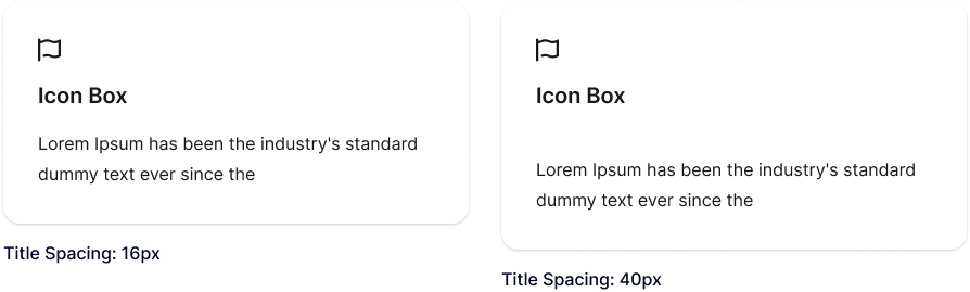 Icon Box title spacing