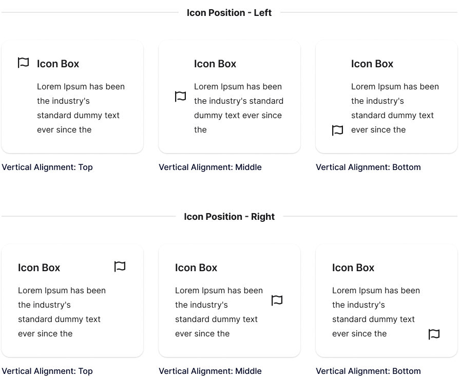 Icon Box vertical alignment