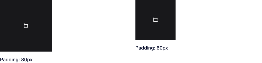 Icon padding