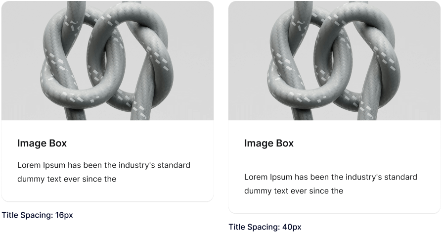 Image Box title spacing