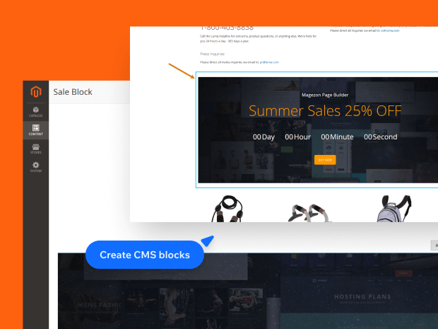 Design reusable CMS blocks site-wide