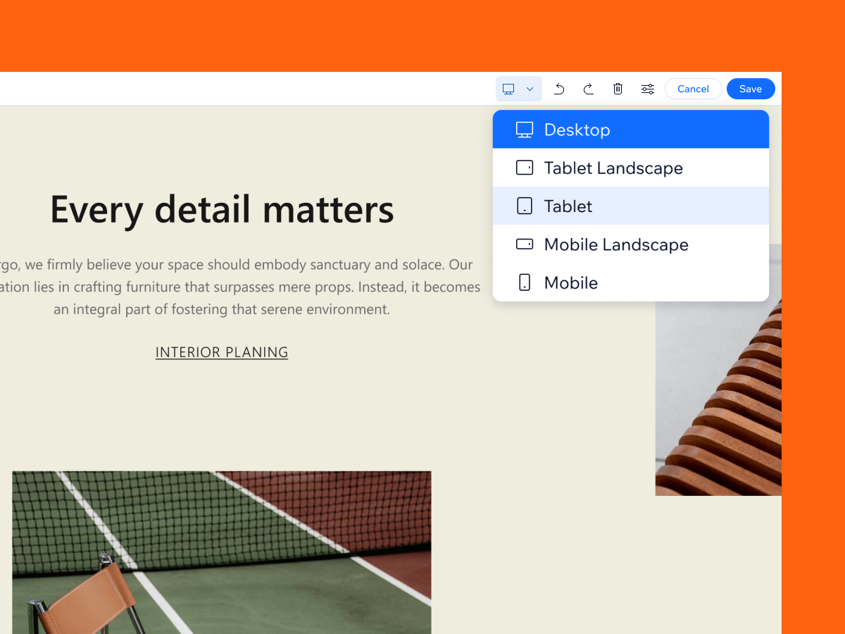 Device views to preview