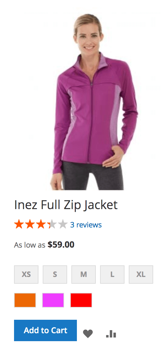 Single Product in grid layout