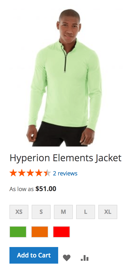 Single Product in grid layout