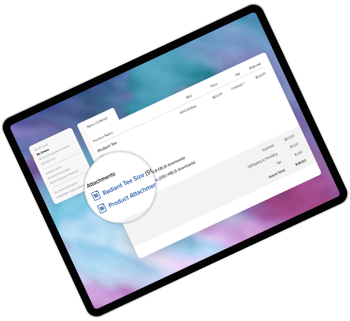 Display attachments on order view page & confirmation email Display attachments on order view page & confirmation email