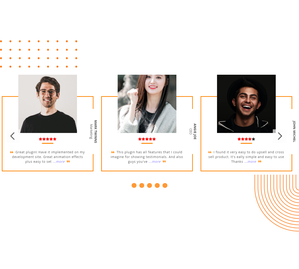Show testimonials widget by owl carousel Show testimonials widget by owl carousel