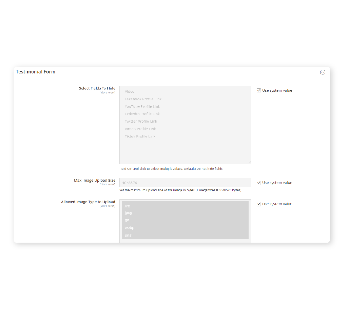 Customize Testimonial Form In The Backend