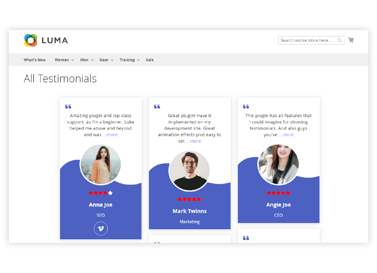 View all testimonials on one page View all testimonials on one page