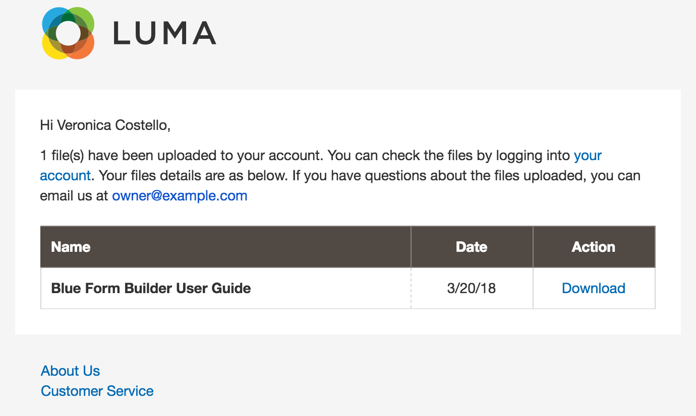 Automatically send email to notice customers