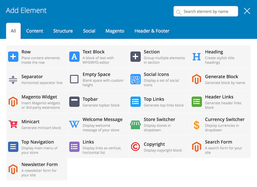 20+ Elements Supported 20+ Elements Supported