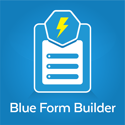 Form builder. Blue form.
